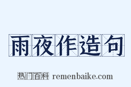 雨夜作造句是什么意思的图片